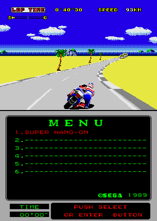 Super Hang-On (Mega-Tech) Screenthot 2